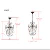 SAFAVIEH Lighting Collection Luna Shabby Chic Farmhouse Brown Iron/ Crystal 12-inch Diameter 1-light Adjustable Hanging Chandelier Light Fixture (LED Bulbs Included) view 3
