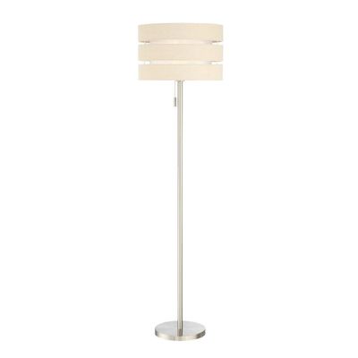 Lite Source Falan 60 1/2" Ribbon Linen and Nickel Modern Floor Lamp