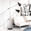 SAFAVIEH Lighting Collection Reed Modern Contemporary Scandinavian Retro Chrome/ Black 71-inch 2-light Living Room Bedroom Home Office Standing Tree Floor Lamp (LED Bulbs Included) view 2