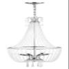 SAFAVIEH Lighting Collection Berlin Farmhouse Modern Glam Chrome/ Beaded Crystal 18-inch Diameter 6-light Adjustable Hanging Chandelier Light Fixture (LED Bulbs Included) view 3