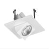 Nicor Lighting 2 inch Square Eyeball LED Downlight in White, 3000K (DQR2-AA-10-120-3K-WH) view 1