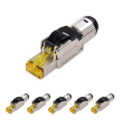 Cable Matters 6-Pack Tool-Free 10Gbps Shielded Cat6A RJ45 Termination Plug