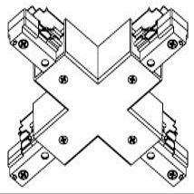 Jesco Lighting J2XP-BK X Connector Feed - Black