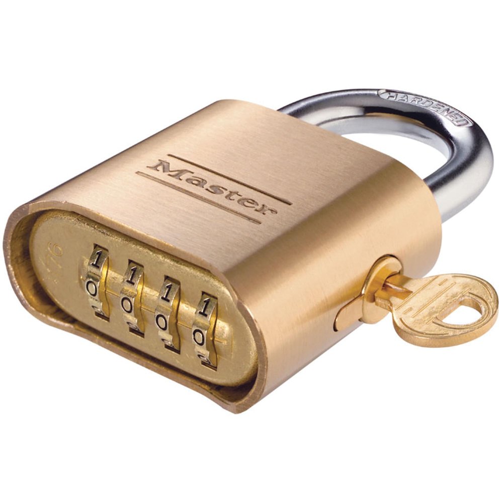 Master Lock 176-P416 Brass Combination Padlock (Keys sold separately)