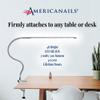 Americanails Original FlexiLamp - LED Table Desk Lamp - Removable Clamp - Adjustable Lighting for Nail Stations - Manicure Table Light - Flexible Arm - 48 LED Beads - 300 Lumens view 3