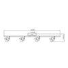 AFX Lighting Chappelle Ceiling/Wall Mount LED Fixed Track Fixture view 3