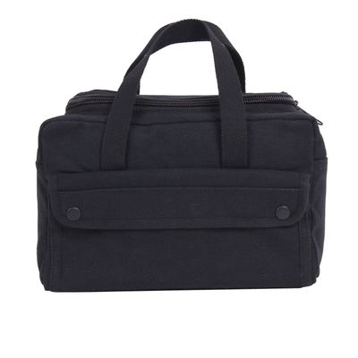 Rothco Wide Mouth Mechanics Tool Bag with Brass Zipper - Heavy Duty Canvas Construction - Ideal for Tool Storage and Transport, Black