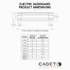 Cadet F Series 96" Electric Baseboard Heater (Model: 8F2500W, Part: 03360), 8530/6400 BTU, 240/208 Volt, 2500/1875 Watt, White view 4
