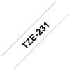 Brother Genuine P-Touch TZE-221 Tape, Extra Strength 9mm, 0.35", Laminated Black on White Water-Resistant, Single-Pack view 1