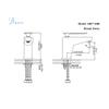 Dawn AB27 1600C Single-Lever Lavatory Faucet, Chrome view 2