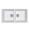 LaToscana AM8620ST - 58UG Elegance Series Double Basin Undermount Sink In Milk White view 1