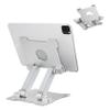 KABCON Quality Tablet Stand,Adjustable Foldable Eye-Level Aluminum Solid Up to 15-in Tablets Holder for Microsoft Surface Series Tablets,iPad Series,Samsung Galaxy Tabs,Amazon Kindle Fire,Etc.Silver view 1