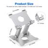 KABCON Quality Tablet Stand,Adjustable Foldable Eye-Level Aluminum Solid Up to 15-in Tablets Holder for Microsoft Surface Series Tablets,iPad Series,Samsung Galaxy Tabs,Amazon Kindle Fire,Etc.Silver view 2