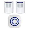 Wireless Home Security Driveway Alarm, Enegg Entry Alert, Visitor Door Bell Chime with 1 Plug-in Receiver and 2 PIR Motion Sensor Detector Alert System, Quality Sound and LED, 38 Melodies view 1