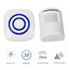 Wireless Home Security Driveway Alarm, Enegg Entry Alert, Visitor Door Bell Chime with 1 Plug-in Receiver and 2 PIR Motion Sensor Detector Alert System, Quality Sound and LED, 38 Melodies view 3