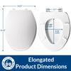 BEMIS 7600T Commercial Heavy Duty Closed Front Toilet Seat with Cover, Industrial Seat with Secure Installation, Elongated, White view 3