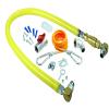 T&S Brass HG-4C-36SK Gas Hose with Quick Disconnect, 1/2-Inch Npt, 36-Inch Long, Installation Kit and Swivelink Fittings view 1