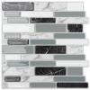 Art3d 12 x 12 Inch Vinyl Peel and Stick Backsplash, 10-Pack, Marble Grey view 1