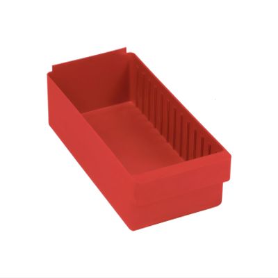 QUANTUM STORAGE SYSTEMS QED606RD Super Tuff Euro Heavy Duty Parts Organizer Red Bins 18" L x 9" W x 5" H 24 Pack