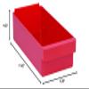 QUANTUM STORAGE SYSTEMS QED606RD Super Tuff Euro Heavy Duty Parts Organizer Red Bins 18" L x 9" W x 5" H 24 Pack view 2