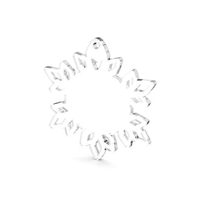 25 Acrylic Christmas Ornaments Blanks Snowflake 1/8" Thick Clear -Made in USA - (4.5")