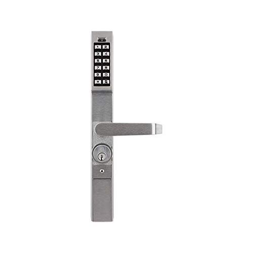 Alarm Lock DL1200ET/10B Trilogy Narrow Stile Exit Device Lever Trim Digital Keypad Lock