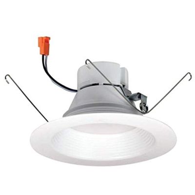 Nora Lighting NOX-5632-40-WW 5 Inch Or 6 Inch Baffle LED Retrofit Fixture 120 Volt Round 12.5 Watt 90 CRI 4000K 750 Lumens White Onyx