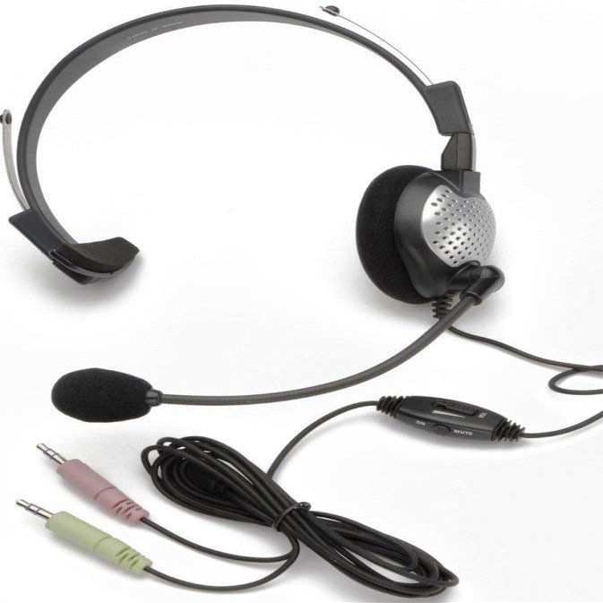 Andrea Communications C1-1022200-1 Model NC-181 VM High Fidelity On-Ear Monaural PC Headset, Proprietary Noise-canceling Microphone with Windsock, Pro-flex Wire Microphone Boom, 40 mW Max. Input Power