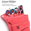 Haryali London Hairdressing Tool Belt - Pink Tool Belt Pouch - Sustainable Leather Hairdresser Bag - Multi Pocket Scissors Holder Barber Style - Adjustable Belt Pouch - Scissors Holder Pouch view 2