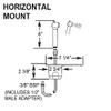 Scandvik White & SS Recessed Transom Shower Handle/Hose - Vertical/Horizontal Mount - 6' Hose view 3