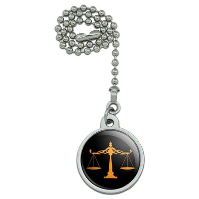 Scales of Justice Legal Lawyer Ceiling Fan and Light Pull Chain