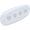 T-H Marine Oval Recessed Mount LED Spreader Light Super Bright 4-Element Flood Deck Light for T-Top Enclosures Powder Coated Aluminum Marine Deck Light White, 5.875" x 1.75" x 1.625" view 1