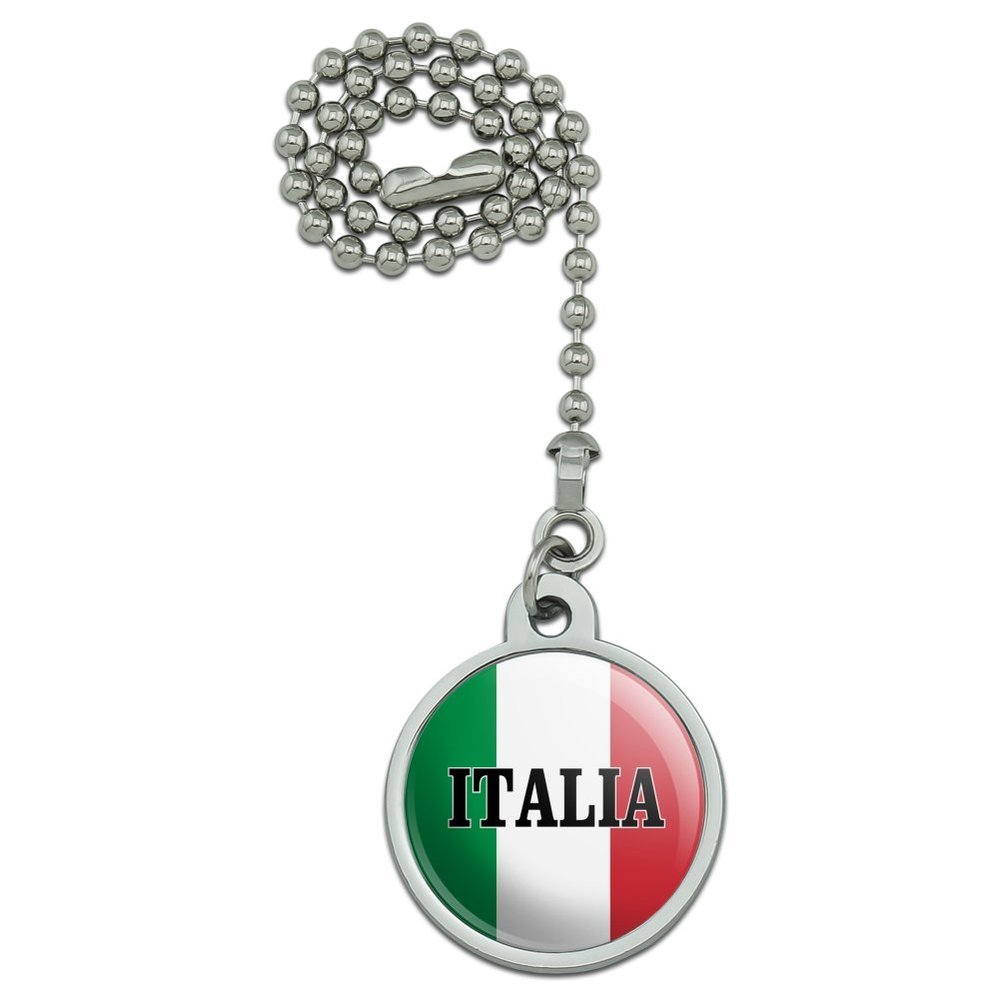 GRAPHICS & MORE Italia Italy Italian Flag Ceiling Fan and Light Pull Chain