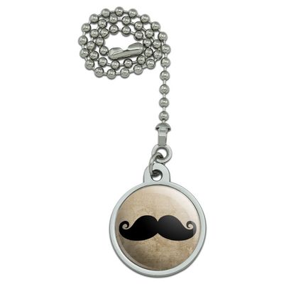 GRAPHICS & MORE Curly Mustache Ceiling Fan and Light Pull Chain