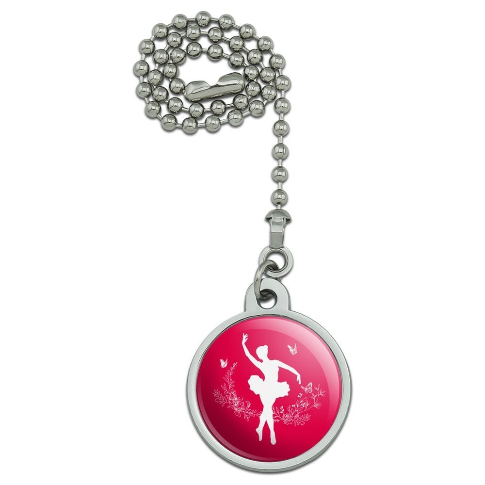 GRAPHICS & MORE Ballerina Silhouette with Butterflies Ceiling Fan and Light Pull Chain