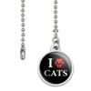 GRAPHICS & MORE I Love Cats Heart with Paw Print Ceiling Fan and Light Pull Chain view 2