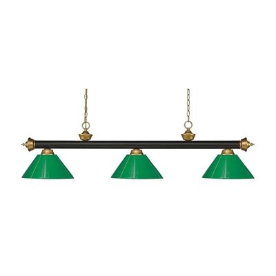Z-Lite 3 Light Billiard Light 200-3BRZ+SG-PGR