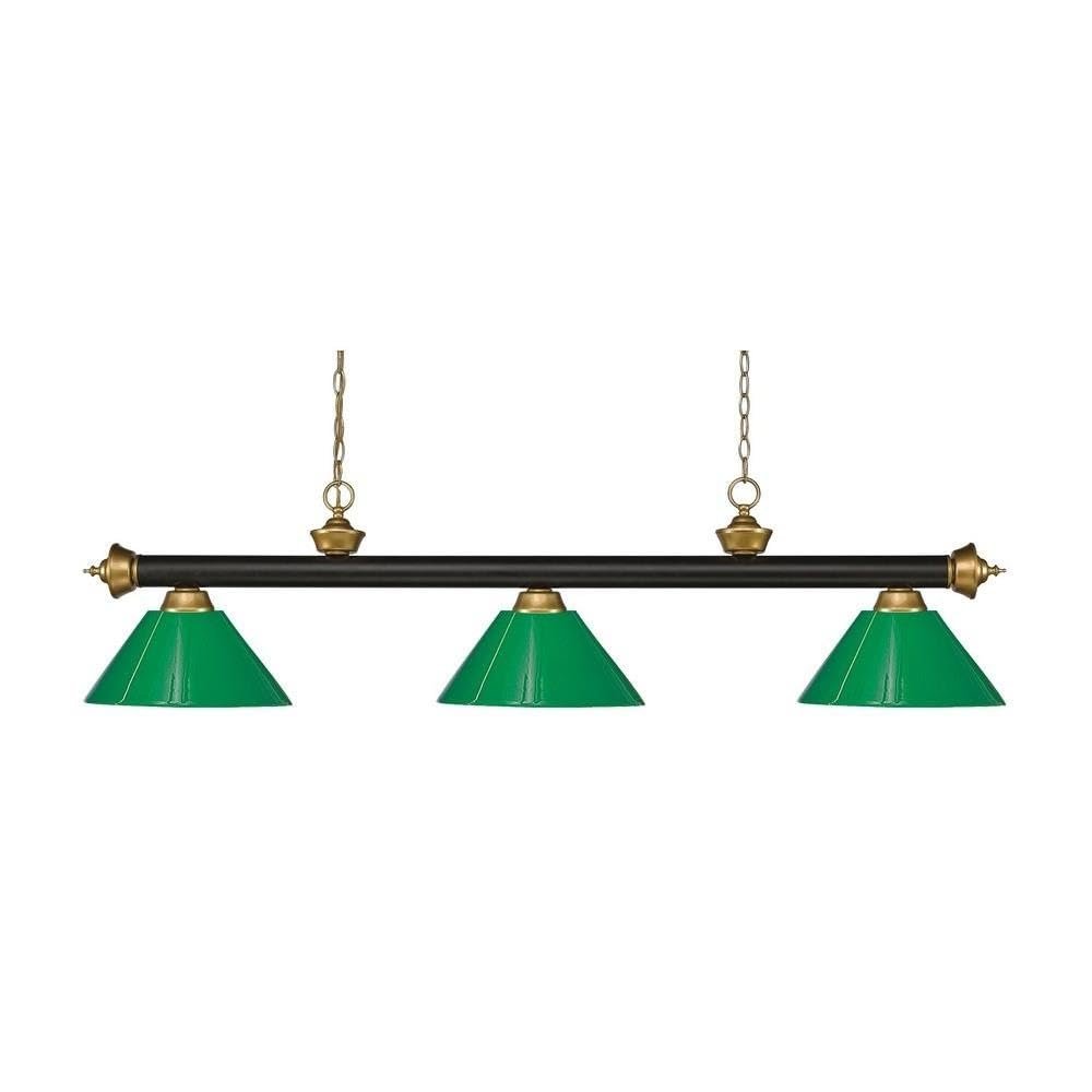 Z-Lite 3 Light Billiard Light 200-3BRZ+SG-PGR