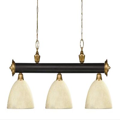 Z-Lite 200-3BRZ+SG-DGM14 3 Billiard Light, Bronze & Satin Gold