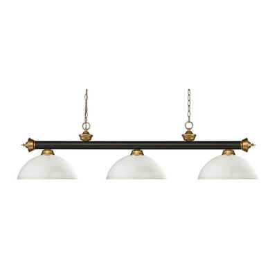 Z-Lite 200-3BRZ+SG-DMO14 3 Billiard Light, Bronze & Satin Gold
