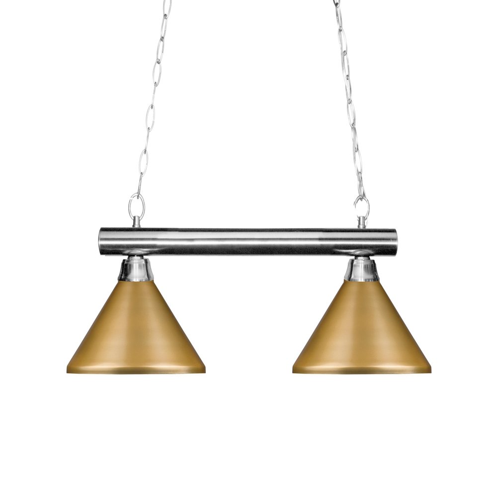 Z-Lite 155-2CH-MSG 2 Billiard Light, Chrome