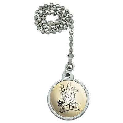 GRAPHICS & MORE I Love My Pit Bull Ceiling Fan and Light Pull Chain