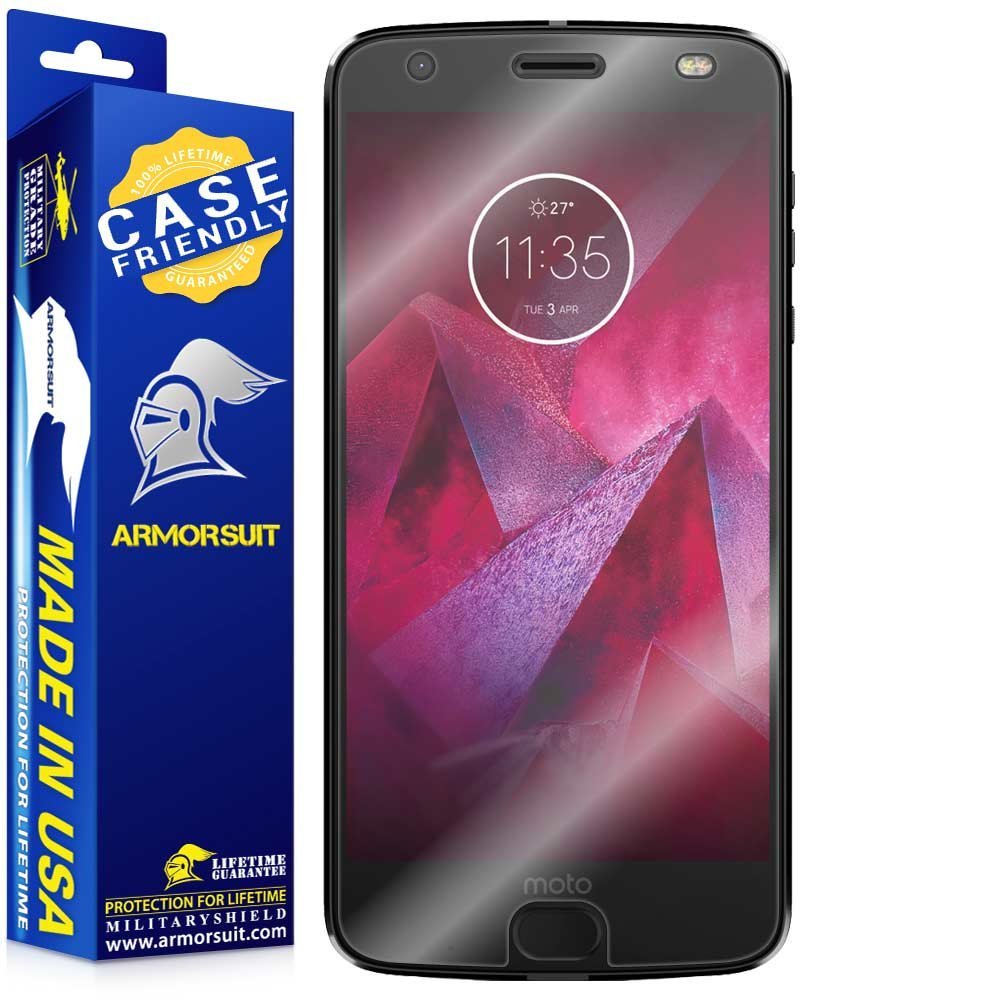 ArmorSuit 2 Pack Screen Protector Designed for Motorola Moto Z2 5.8 Inch Case Friendly MilitaryShield HD Clear Film - Made in USA