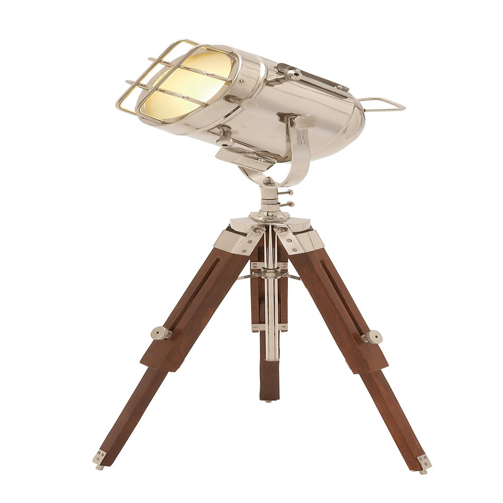 Deco 79 Industrial Metal Cylinder Desk Lamp, 13" x 13" x 30", Brown