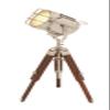 Deco 79 Industrial Metal Cylinder Desk Lamp, 13" x 13" x 30", Brown view 1