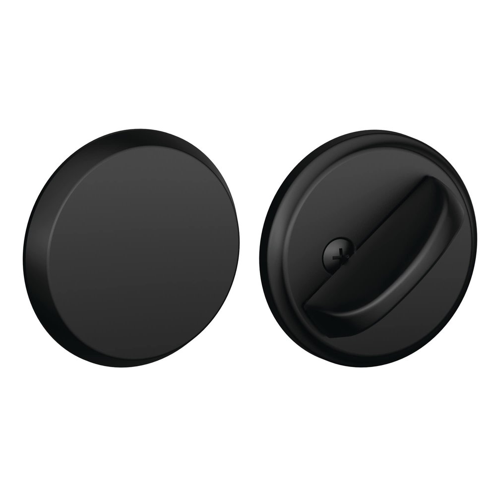 Schlage B81 622 Deadbolt with Standard Trim, Non-Keyed One Sided Deadbolt, Highest Residential Security, Matte Black