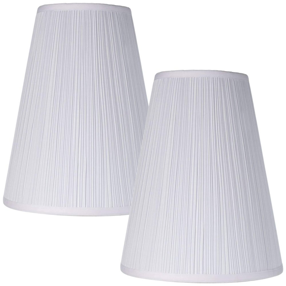 Pre-Assembled Large Mushroom Pleated Shades 9x16x14.5 (Spider) Set of 2