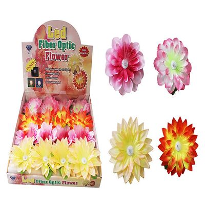 Diamond Visions 08-1248 Fiber Optic Light Up Flowers Multipack in Assorted Colors (2 Flowers)