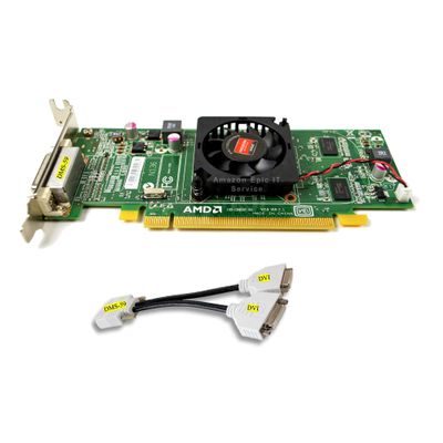 Epic IT Service - AMD Radeon HD 6350 512MB Graphics Card (Half Size Bracket, Dual DVI), fits Slim/SFF Size Computer