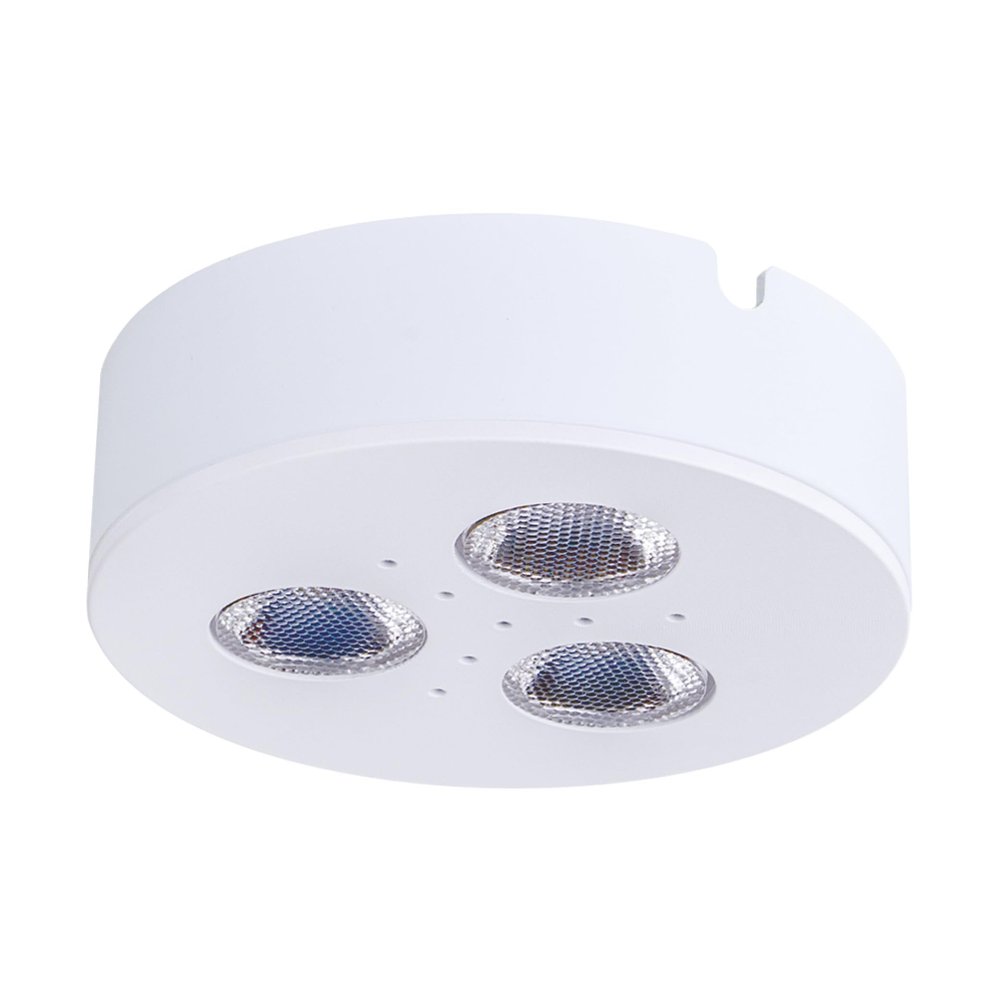 Armacost Lighting TriVue Under Cabinet LED Puck Light Recessed Downlight, 4000K, Matte White, 223312